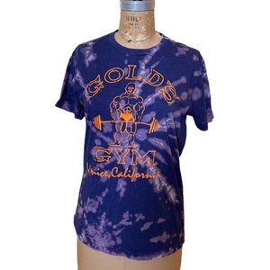 Vintage Gold's Gym Venice California Bleach Dye T Shirt Unisex M